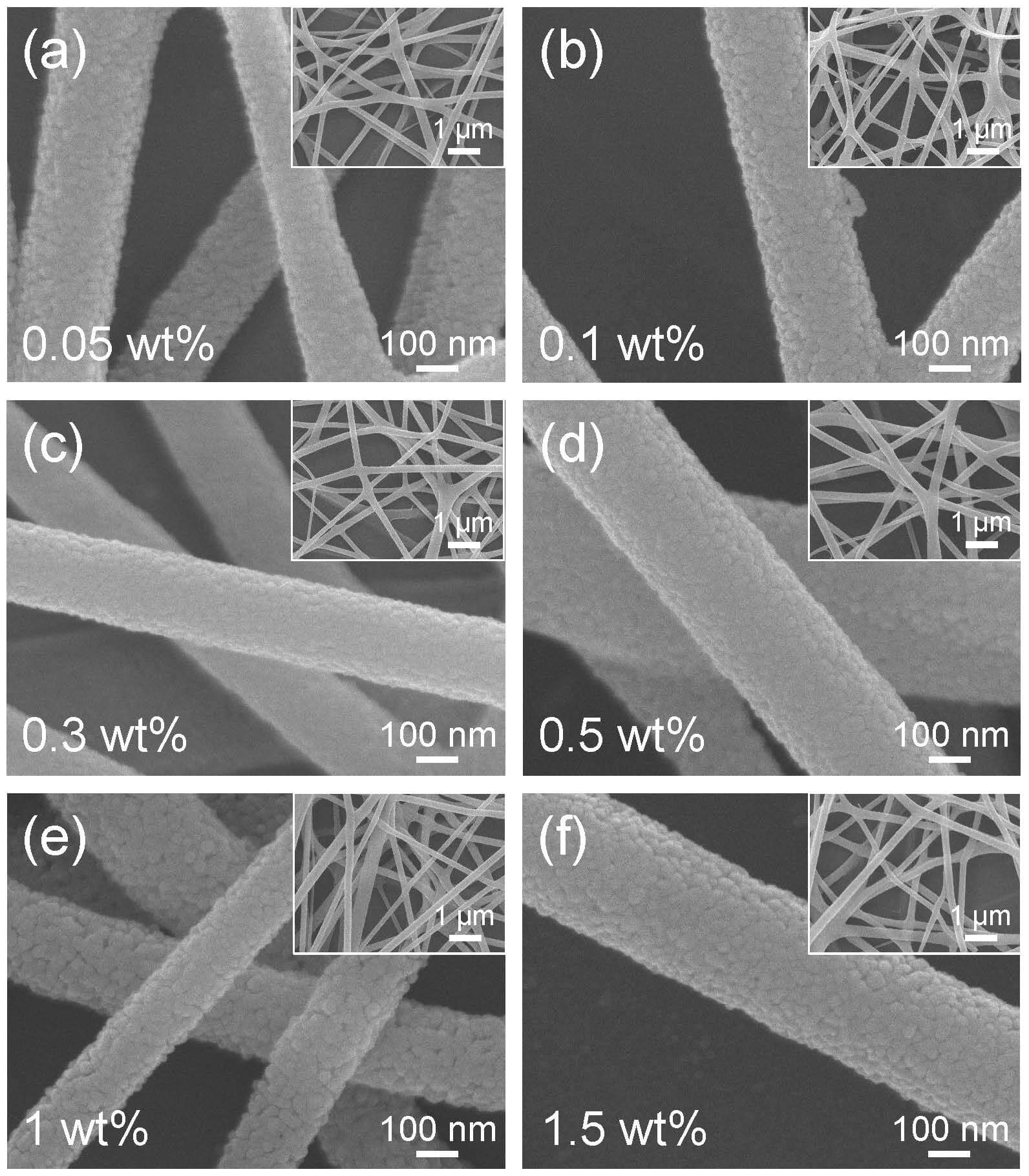 SEM image of ZnO nanofibers